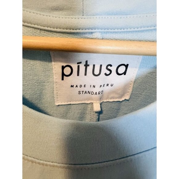 Pitusa Inca Pullover Sweatshirt Size Standard (M/L) Oversized Blue Pima Cotton - Picture 7 of 9